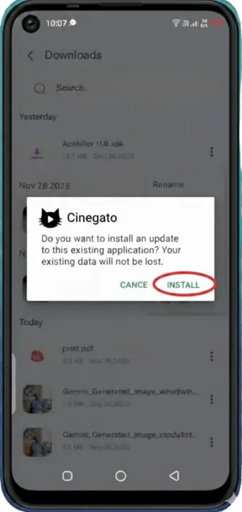 Install Cinegato APK
